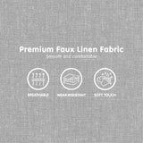 NNEDSZ Sarantino 2-Seater Adjustable Sofa Bed Lounge Faux Linen - Grey