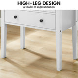 NNEDSZ Sarantino Sven Bedside Table Night Stand - White