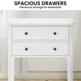 NNEDSZ Sarantino Sven Bedside Table Night Stand - White