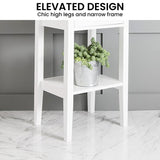 NNEDSZ Sarantino Rue Bedside Table - White