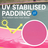 NNEDSZ 4.5ft Trampoline Round Free Safety Net Spring Pad Cover Mat Yellow Pink