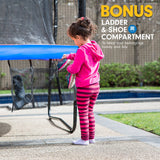 NNEDSZ 6ft x 9ft Outdoor Rectangular Rainbow Trampoline With Safety Enclosure