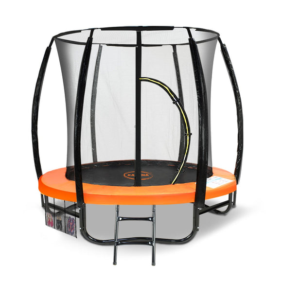 NNEDSZ Classic 6ft Outdoor Round Orange Trampoline Safety Enclosure