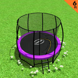 NNEDSZ Classic 6ft Trampoline Round Outdoor Free Safety Net Spring Pad Cover Mat Purple