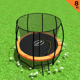 NNEDSZ 8ft Trampoline With Spring Mat Pad Net Outdoor - Orange