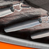 NNEDSZ 8ft Trampoline With Spring Mat Pad Net Outdoor - Orange