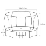 NNEDSZ 10ft Trampoline Free Ladder Spring Mat Net Safety Pad Cover Round Enclosure Purple