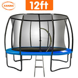 NNEDSZ 12ft Trampoline Free Ladder Spring Mat Net Safety Pad Cover Round Enclosure Blue