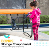 NNEDSZ 12ft Trampoline Free Ladder Spring Mat Net Safety Pad Cover Round Enclosure - Orange
