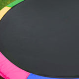 NNEDSZ 12ft Trampoline Free Ladder Spring Mat Net Safety Pad Cover Round Enclosure - Rainbow