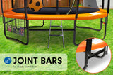 NNEDSZ 16ft Trampoline Free Ladder Spring Mat Net Safety Pad Cover Round Enclosure - Orange