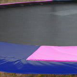 NNEDSZ 16ft Trampoline Free Ladder Spring Mat Net Safety Pad Cover Round Enclosure - Rainbow