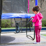 NNEDSZ 16ft Trampoline Free Ladder Spring Mat Net Safety Pad Cover Round Enclosure - Rainbow