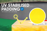 NNEDSZ 16ft Trampoline Free Ladder Spring Mat Net Safety Pad Cover Round Enclosure - Rainbow