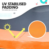 NNEDSZ 10ft Trampoline Twister Springless Safety Net Pad Mat with Basketball Set Orange