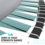 NNEDSZ 10ft Trampoline Twister Springless Safety Net Pad Mat with Basketball Set Orange