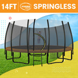 NNEDSZ Twister 14ft Springless Trampoline Outdoor Kids Safety Net Pad Mat