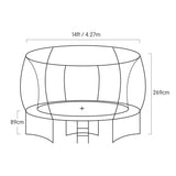 NNEDSZ Twister 14ft Springless Trampoline Outdoor Kids Safety Net Pad Mat