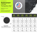 NNEDSZ Springless Trampoline Replacement Mat Round 14ft