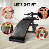 NNEDSZ Incline Sit-Up Bench with Resistance Bands and Rowing Bar