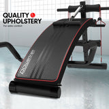 NNEDSZ Incline Sit-Up Bench with Resistance Bands and Rowing Bar
