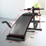 NNEDSZ Incline Sit-Up Bench with Resistance Bands and Rowing Bar