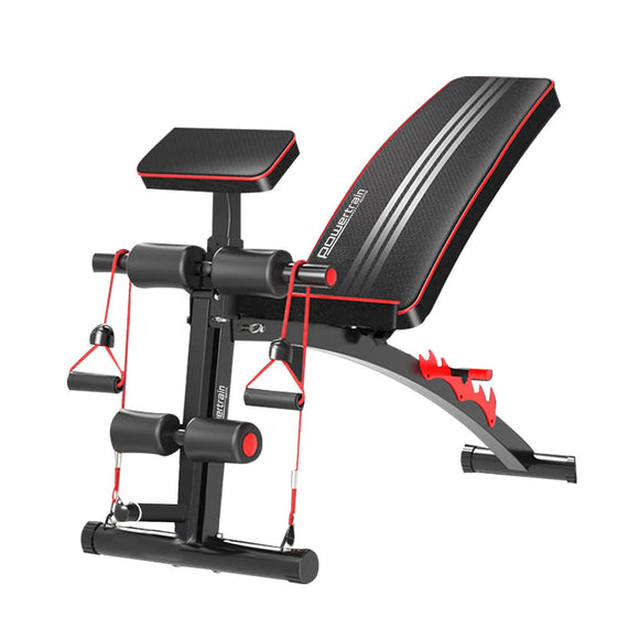 NNEDSZ Powertrain Adjustable FID Home Gym Bench with Preacher Curl Pad