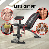 NNEDSZ Powertrain Adjustable FID Home Gym Bench with Preacher Curl Pad