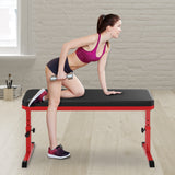 NNEDSZ Height-Adjustable Exercise Home Gym Flat Weight Bench