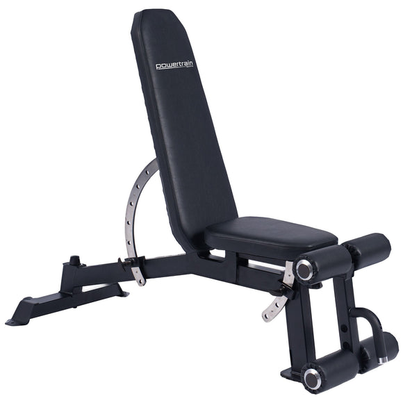 NNEDSZ Powertrain Multi Workout Bench with Transport Wheels and Adjustable Backrest