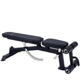 NNEDSZ Powertrain Multi Workout Bench with Transport Wheels and Adjustable Backrest