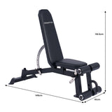NNEDSZ Powertrain Multi Workout Bench with Transport Wheels and Adjustable Backrest