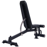 NNEDSZ Powertrain Multi Workout Bench with Transport Wheels and Adjustable Backrest