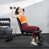 NNEDSZ Powertrain Multi Workout Bench with Transport Wheels and Adjustable Backrest