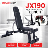 NNEDSZ Powertrain Multi Workout Bench with Transport Wheels and Adjustable Backrest