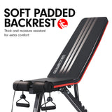 NNEDSZ Adjustable Incline Decline Exercise Bench Resistance Bands