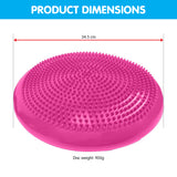 NNEDSZ Yoga Stability Disc Home Gym Pilates Balance Trainer - Pink