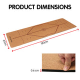 NNEDSZ Cork Yoga Mat with Carry Straps Home Gym Pilates - Body Line