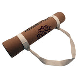 NNEDSZ Cork Yoga Mat with Carry Straps Home Gym Pilates - Chakras