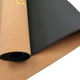NNEDSZ Cork Yoga Mat with Carry Straps Home Gym Pilates - Chakras