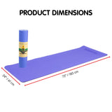 NNEDSZ TPE Pilates Exercise Yoga Mat 8mm - Light Purple