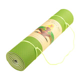 NNEDSZ Dual Layer 8mm Yoga Mat | Lime Green | Non-slip Surface, And Carry Strap For Ultimate Comfort And Portability
