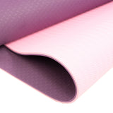 NNEDSZ Eco-friendly Dual Layer 8mm Yoga Mat | Purple | Non-slip Surface And Carry Strap For Ultimate Comfort And Portability