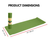 NNEDSZ Eco-friendly Dual Layer 6mm Yoga Mat | Olive | Non-slip Surface And Carry Strap For Ultimate Comfort And Portability