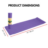 NNEDSZ Eco-friendly Dual Layer 6mm Yoga Mat | Dark Lavender | Non-slip Surface And Carry Strap For Ultimate Comfort And Portability