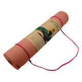 NNEDSZ Eco-friendly Dual Layer 6mm Yoga Mat | Peach | Non-slip Surface And Carry Strap For Ultimate Comfort And Portability