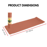 NNEDSZ Eco-friendly Dual Layer 6mm Yoga Mat | Peach | Non-slip Surface And Carry Strap For Ultimate Comfort And Portability