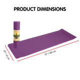 NNEDSZ Eco-friendly Dual Layer 6mm Yoga Mat | Royal Purple | Non-slip Surface And Carry Strap For Ultimate Comfort And Portability