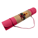 NNEDSZ Eco-friendly Dual Layer 6mm Yoga Mat | Pink | Non-slip Surface And Carry Strap For Ultimate Comfort And Portability