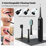 NNEDSZ High Frequency Electric Ultrasonic Dental Tartar Plaque Calculus Tooth Remover Set Kits Cleaner with LED Screen Black